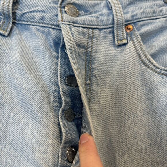 Levi's Ribcage Straight Ankle Jeans Light Wash Denim 100% Cotton Women sz 26 - Picture 8 of 11